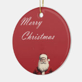 Santa's Cheerful Greetings Keramik Ornament (Links)