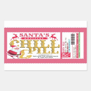 Santa's Chill Pill Christmas Sticker