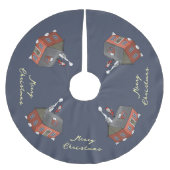 Santa's Christmas Eve Polyester Weihnachtsbaumdecke (Vorderseite)