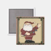 Santas Christmas Light Bulbs Magnet (Vorderseite/Rückseite)