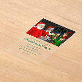 Santa's Christmas Party Invitation Acryleinladungen (Ablage )