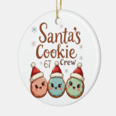 Santa's Cookie 67 Crew Keramik Ornament (Links)