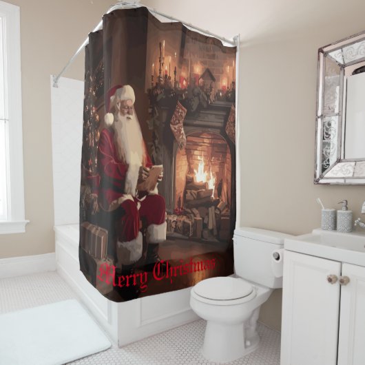 Santa's Cosy Nook Duschvorhang (Beispiel)