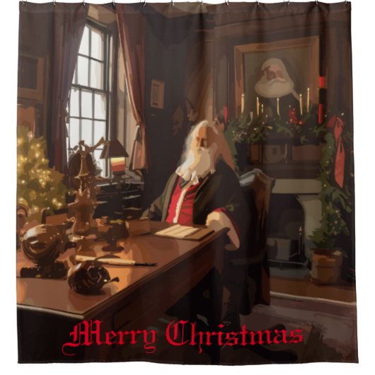 Santa's Cosy Nook Duschvorhang (Vorderseite)