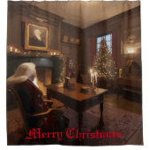 Santa's Cosy Nook Duschvorhang (Vorderseite)
