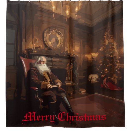 Santa's Cosy Nook Duschvorhang (Vorderseite)