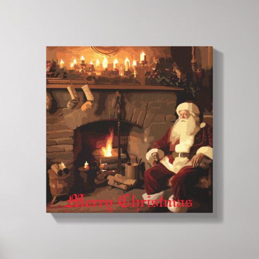 Santa's Cosy Nook Leinwanddruck (Vorderseite)