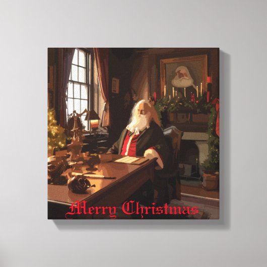 Santa's Cosy Nook Leinwanddruck (Vorderseite)