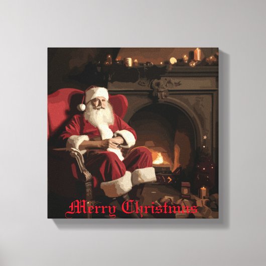 Santa's Cosy Nook Leinwanddruck (Vorderseite)