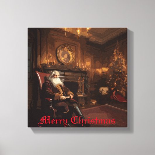 Santa's Cosy Nook Leinwanddruck (Vorderseite)