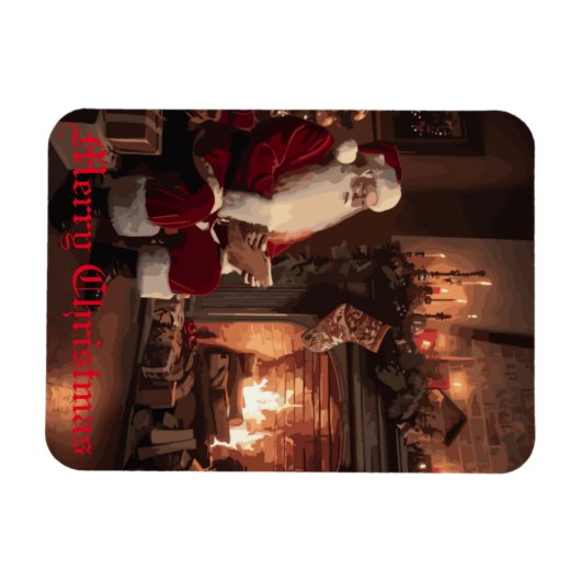Santa's Cosy Nook Magnet (Horizontal)