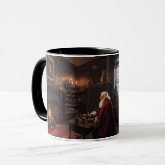 Santa's Cosy Nook Tasse (Vorderseite Links)