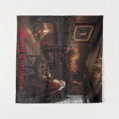 Santa's Cosy Nook Wandteppich (Vorderseite (Horizontal))