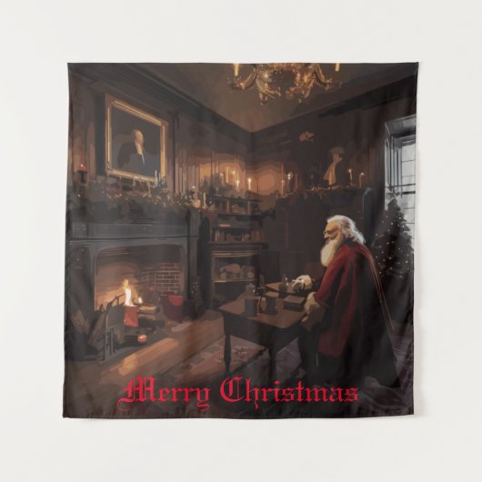 Santa's Cosy Nook Wandteppich (Vorderseite)