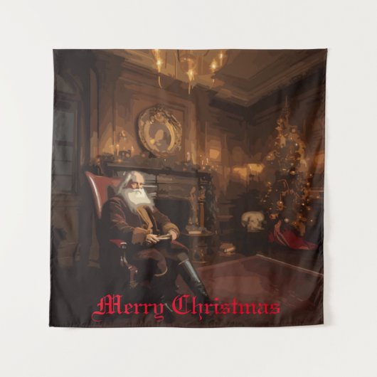 Santa's Cosy Nook Wandteppich (Vorderseite)