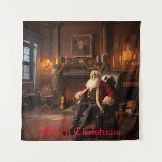 Santa's Cosy Nook Wandteppich (Vorderseite)