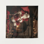 Santa's Cosy Nook Wandteppich (Vorderseite (Horizontal))