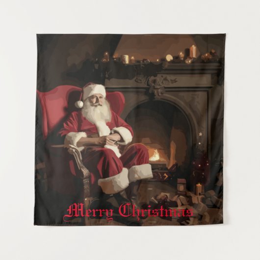 Santa's Cosy Nook Wandteppich (Vorderseite)