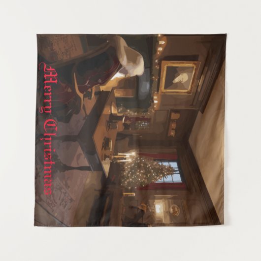 Santa's Cosy Nook Wandteppich (Vorderseite (Horizontal))