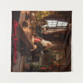 Santa's Cosy Nook Wandteppich (Vorderseite (Horizontal))