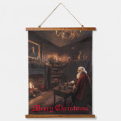 Santa's Cosy Nook Wandteppich Mit Holzrahmen (Vorderseite)