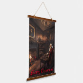 Santa's Cosy Nook Wandteppich Mit Holzrahmen (Gewinkelt)