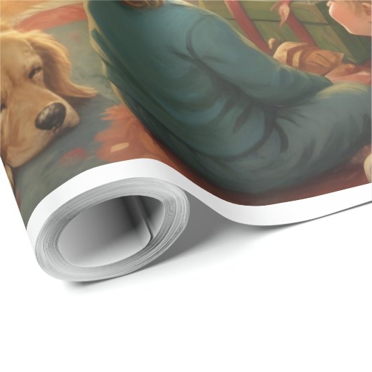 Santa's Cozy Visit - A Night of Wonder Geschenkpapier (Rolleneckpunkt)