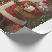 Santa's Cozy Visit - A Night of Wonder Geschenkpapier (Ecke)