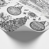 Santa's Creative Wonderland Wrap & Color Geschenkpapier (Ecke)