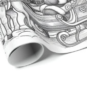 Santa's Creative Wonderland Wrap & Color Geschenkpapier (Rolleneckpunkt)