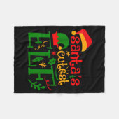 Santa's Cutest Elf Infant Pajamas Christmas Boy An Fleecedecke (Vorderseite (Horizontal))