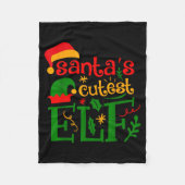 Santa's Cutest Elf Infant Pajamas Christmas Boy An Fleecedecke (Vorderseite)