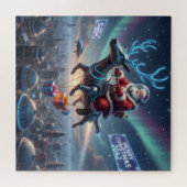 Santa's Cyber-Sleigh: Futuristic Drone Delivery Puzzle (Horizontal)