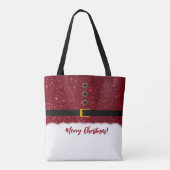 Santas Dazzling Red Outfit- Weihnachtszeit- Tasche (Rückseite)
