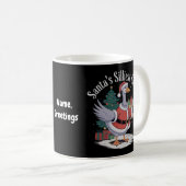 Santa's dümmste Gans Eine geschmacklose Weihnachts Kaffeetasse (VorderseiteRechts)