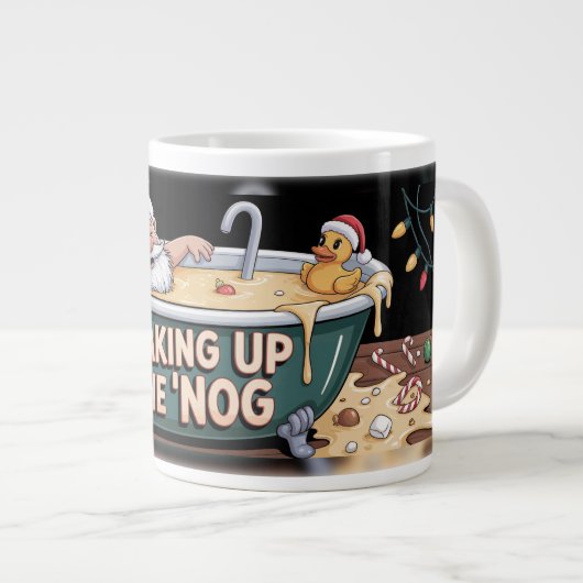 Santa's Eggnog Spa Jumbo-Tasse (Vorderseite Rechts)