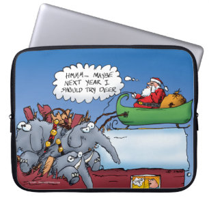 Santas Elefanten-Festtags-Cartoon Laptopschutzhülle