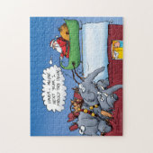 Santas Elephants Funny Holiday Puzzle (Vertikal)