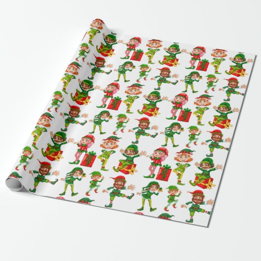 Santa's Elfen Geschenkpapier (Ungerollt)