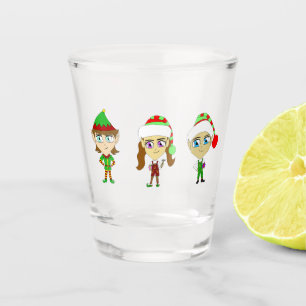 Santas elves schnapsglas