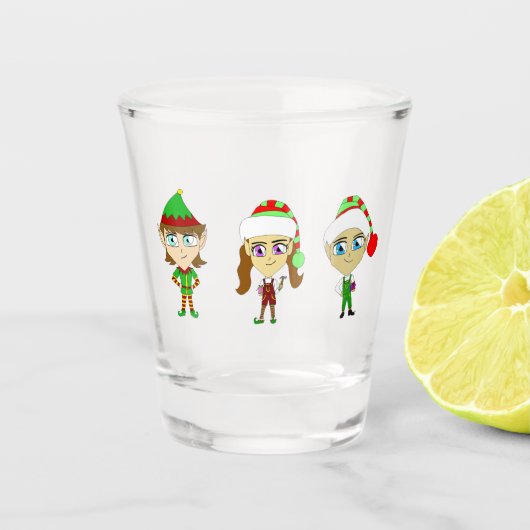 Santas elves schnapsglas (Vorderseite)