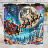 Santa's Epic Moonlit Journey Thermosbecher