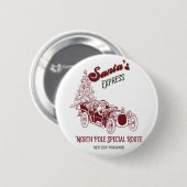 Santa's Express Vintage Weihnachten Button (Vorne & Hinten)