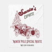 Santa's Express Vintage Weihnachten Fleecedecke (Vorderseite)