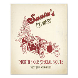 Santa's Express Vintage Weihnachten Fotodruck