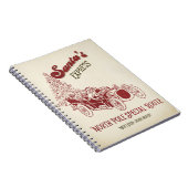 Santa's Express Vintage Weihnachten Notizblock (Rechte Seite)