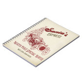 Santa's Express Vintage Weihnachten Notizblock (Linke Seite)