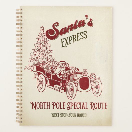 Santa's Express Vintage Weihnachten Planer (Vorderseite)