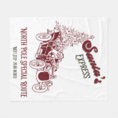 Santa's Express Vitange Christmas Fleecedecke (Vorderseite (Horizontal))