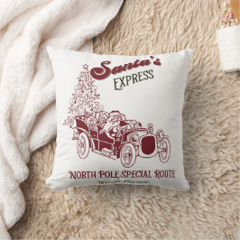 Santa's Express Vitange Christmas Kissen